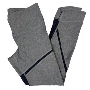 Under Armour Womens Mesh Panel‎ Ankle Crop Leggings Medium 1324403 Grey /Black